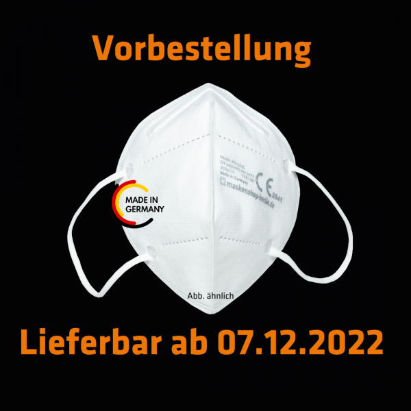 Vorbestellung FFP2 Atemschutzmaske XBRGwhite CE 2841 Made in Germany