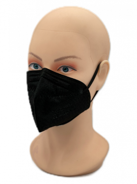 Atemschutzmaske FFP2 NR | MediaSANEX | schwarz | 25 Masken pro Packung | im 1er Beutel