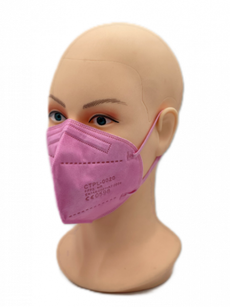 Atemschutzmaske FFP2 NR | MediaSANEX | pink | 10 Masken pro Packung | im 1er Beutel